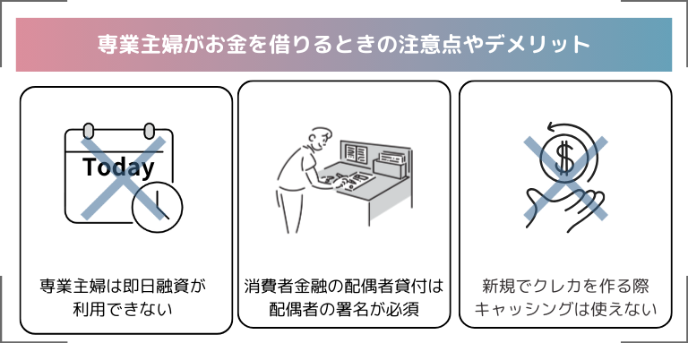 専業主婦がお金を借りるときの注意点やデメリット