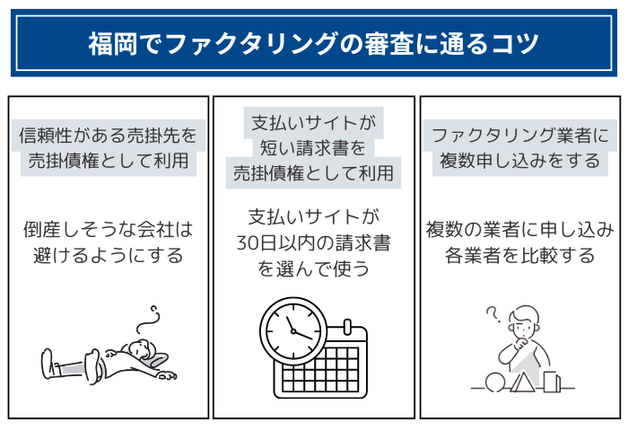 福岡でファクタリングの審査に通るコツ