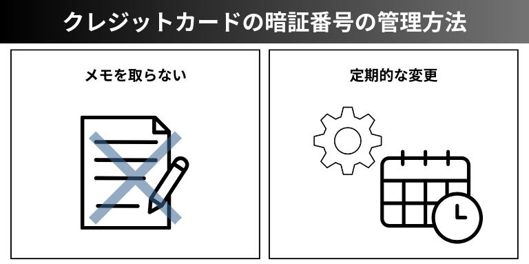 クレジットカードの暗証番号の管理方法