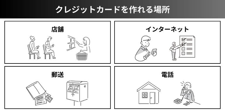 クレジットカードを作れる場所