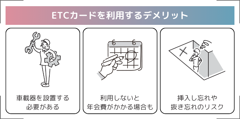 ETCカードを利用するデメリット