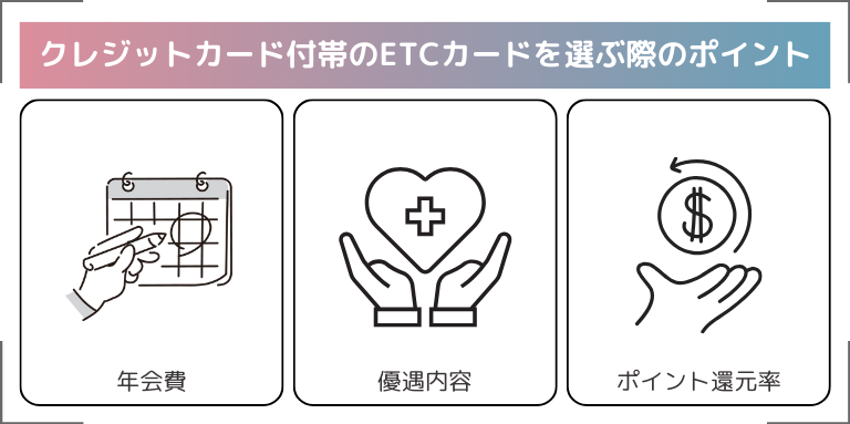 クレジットカード付帯のETCカードを選ぶ際のポイント