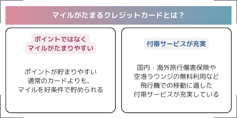 マイルがたまるクレジットカードとは？