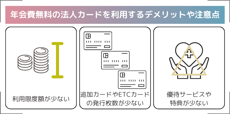 年会費無料の法人カードを利用するデメリットや注意点