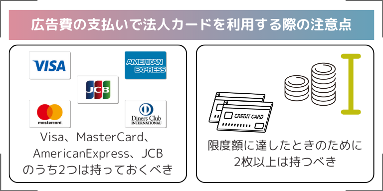 広告費の支払いで法人カードを利用する際の注意点