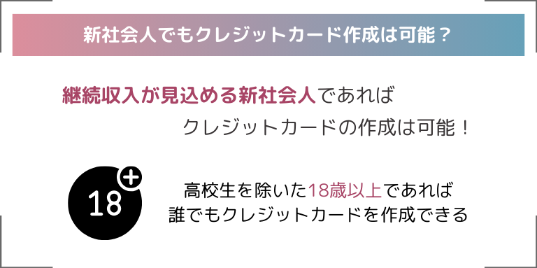 新社会人でもクレジットカード作成は可能？