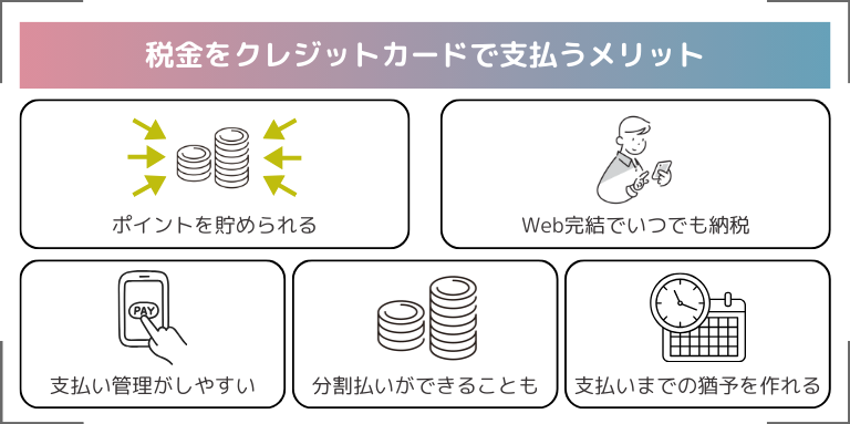 税金をクレジットカードで支払うメリット