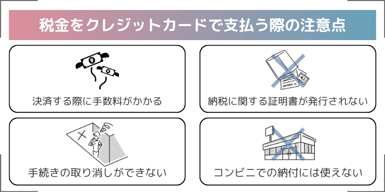 税金をクレジットカードで支払う際の注意点