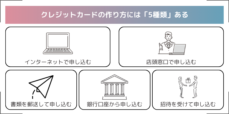 クレジットカードの作り方には「5種類」ある